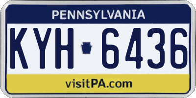 PA license plate KYH6436
