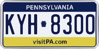 PA license plate KYH8300