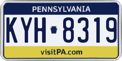 PA license plate KYH8319