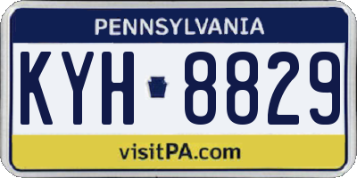 PA license plate KYH8829