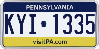 PA license plate KYI1335