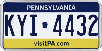 PA license plate KYI4432