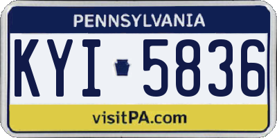 PA license plate KYI5836