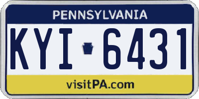 PA license plate KYI6431