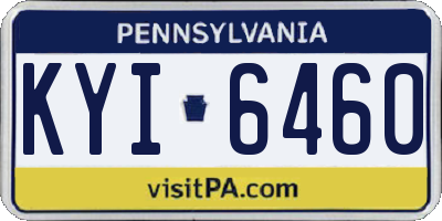 PA license plate KYI6460