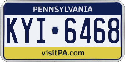 PA license plate KYI6468