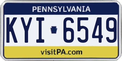 PA license plate KYI6549