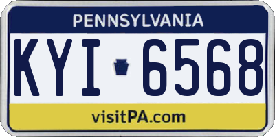 PA license plate KYI6568