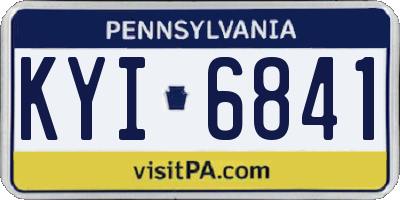 PA license plate KYI6841