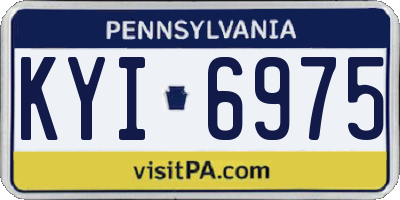 PA license plate KYI6975
