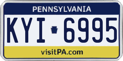 PA license plate KYI6995