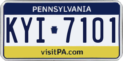 PA license plate KYI7101