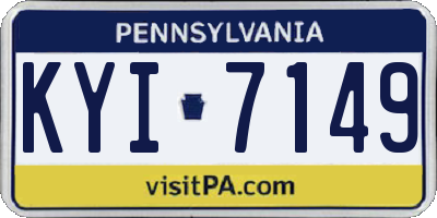 PA license plate KYI7149