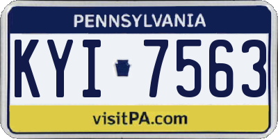 PA license plate KYI7563