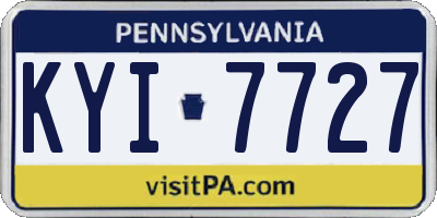 PA license plate KYI7727