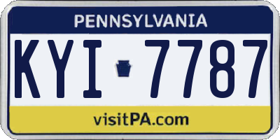 PA license plate KYI7787