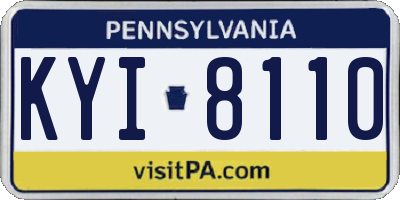 PA license plate KYI8110