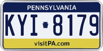 PA license plate KYI8179