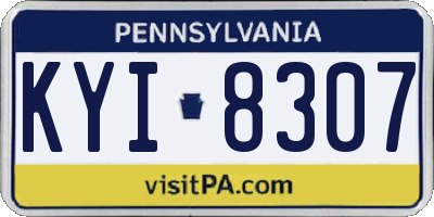 PA license plate KYI8307