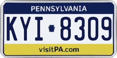 PA license plate KYI8309