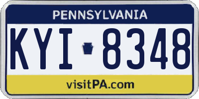PA license plate KYI8348