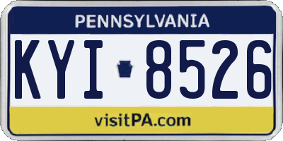 PA license plate KYI8526