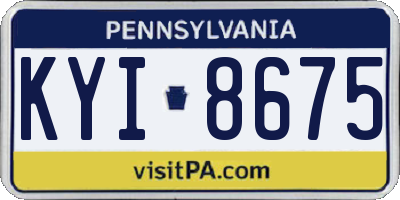 PA license plate KYI8675