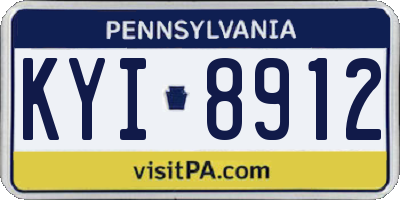 PA license plate KYI8912