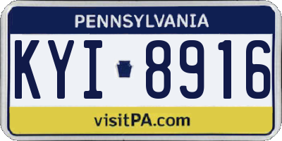 PA license plate KYI8916