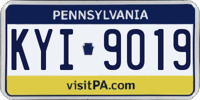 PA license plate KYI9019