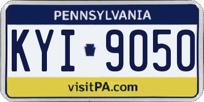 PA license plate KYI9050