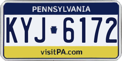PA license plate KYJ6172