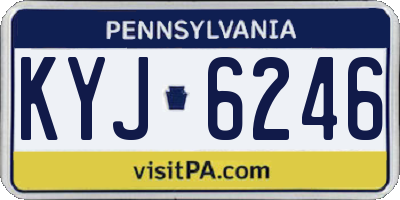 PA license plate KYJ6246