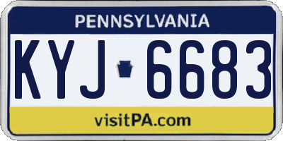 PA license plate KYJ6683