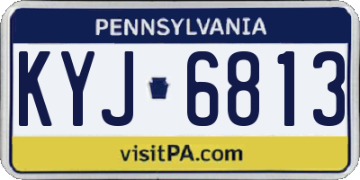 PA license plate KYJ6813