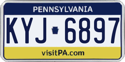 PA license plate KYJ6897