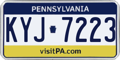 PA license plate KYJ7223