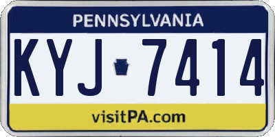 PA license plate KYJ7414