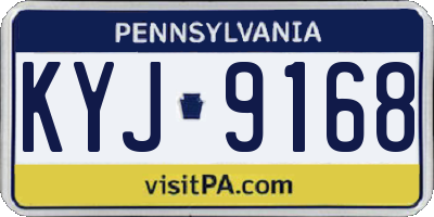 PA license plate KYJ9168