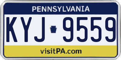 PA license plate KYJ9559