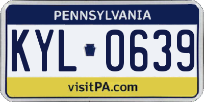 PA license plate KYL0639