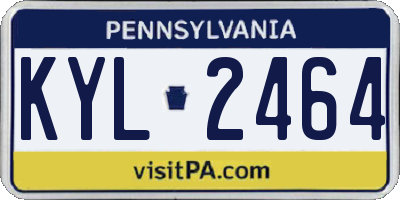 PA license plate KYL2464