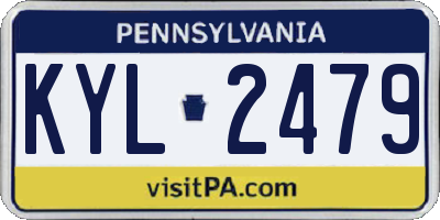 PA license plate KYL2479