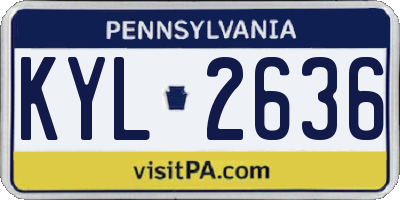PA license plate KYL2636