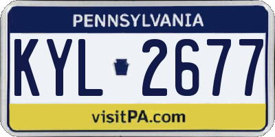 PA license plate KYL2677
