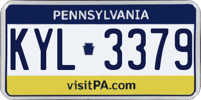 PA license plate KYL3379