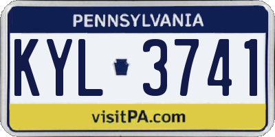 PA license plate KYL3741