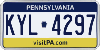 PA license plate KYL4297