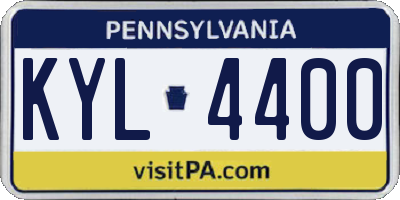 PA license plate KYL4400