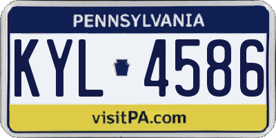 PA license plate KYL4586